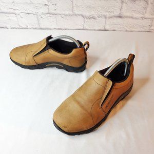 Merrell boys/kids slip on, tan leather, sz 7m